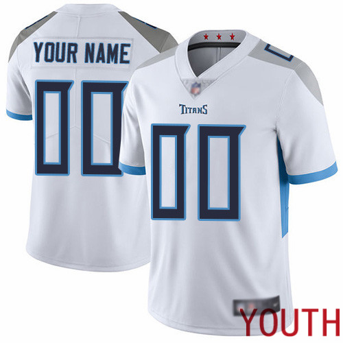 Limited White Youth Road Jersey NFL Customized Football Tennessee Titans Vapor Untouchable